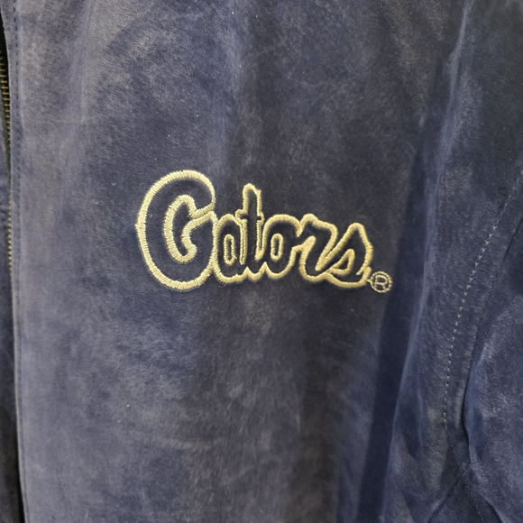 Vintage 90s Florida University Gators Reversible Suede / Nylon Varsity Jacket L - Picture 3 of 15